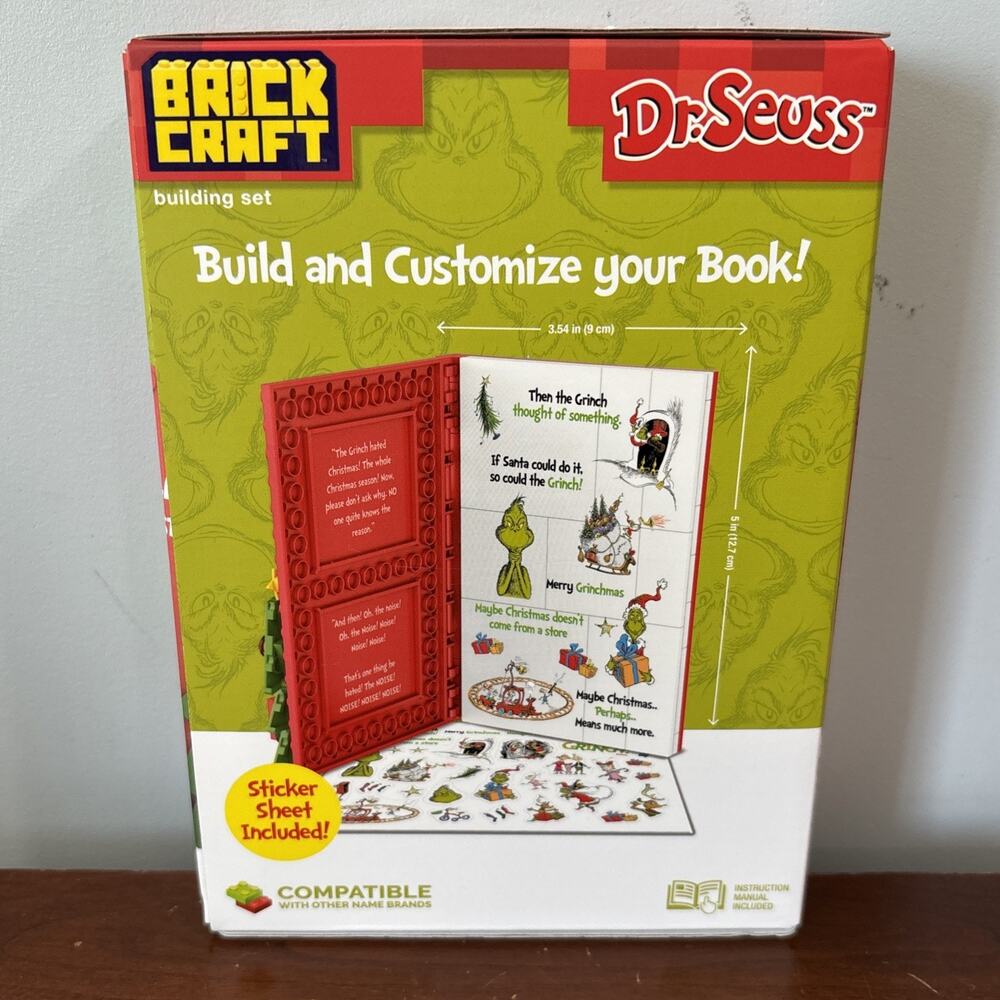 Brick Craft Building Block Set How the Grinch Stole Christmas Story Book New - Picture 2 of 6
